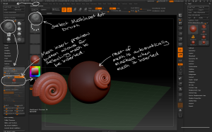 The InsertMesh Dot brush can be used to add new meshes to the tool once the mesh has been defined.